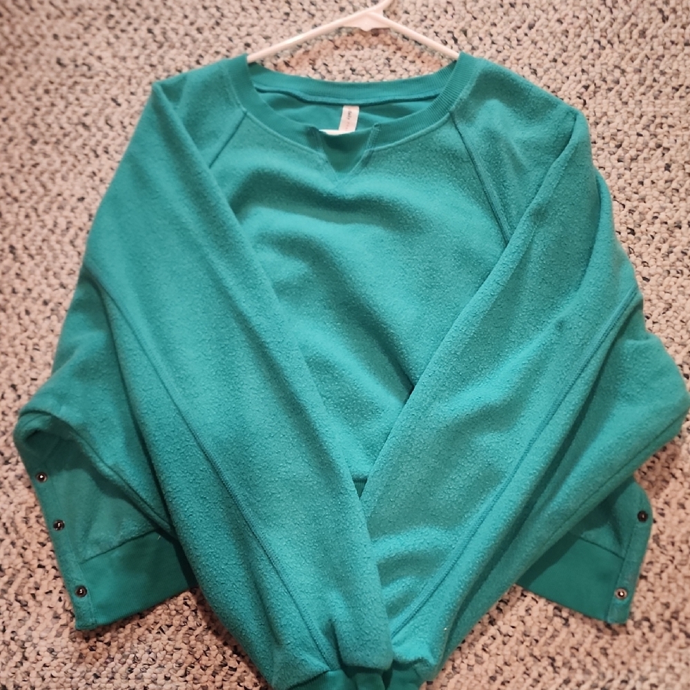 Anthropologie Turquoise Crew Neck Sweater